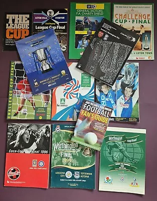 12x CUP FINAL PROGRAMMES League/ Charity Shield/ Challenge/ Coca-Cola  1977-2013 • £19.99