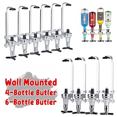 £24.45 • Buy NEW! 4/6 Bottle Wall Mounted Spirit Drink Dispenser Bar Shot Measurer Optics