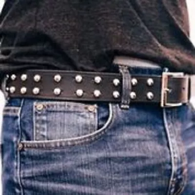 Leather Belt Studded Leather Belt Handmade Leather Belt Black Leather Belt • $42