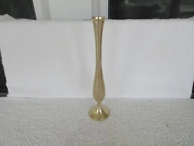 Vintage ~handcrafted 10  Tall Brass Bud Vase~~~quality Item!!! • $8.88