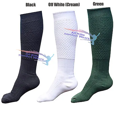 Mens New Bubling Scottish Highland Wear Long 65% Wool Kilt Hose Socks • $17.97