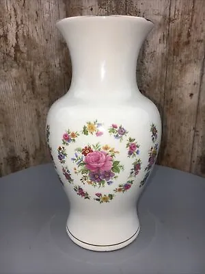 Vintage Sadler Ceramic Flower Vase 8  Home Decor Pottery 1980s Glazed England • £6