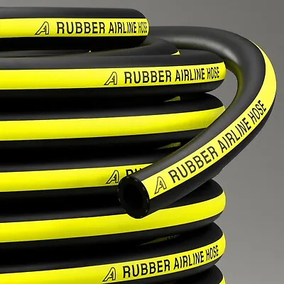 £11.81 • Buy Rubber Airline Hose Air Line Pipe Compressor Hose Compressed Black Yellow Stripe