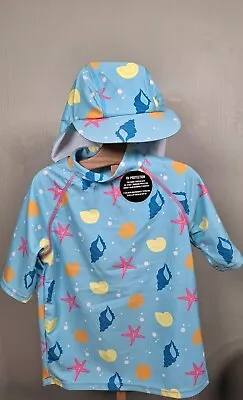 £15 • Buy ThreadClub Swimwear UV Protection Top And Hat (Esme) 4-5 Years Brand New