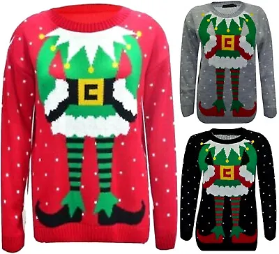 $17.15 • Buy Women's Ladies Christmas Knitted Winter Xmas Joker Polka Dot Jumper Sweatshirt