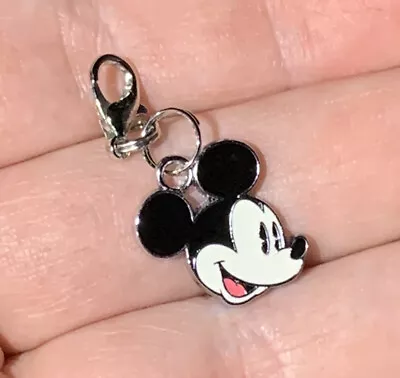 Silver Mickey Mouse Charm Zipper Pull & Keychain Add On Clip!! • $3.80