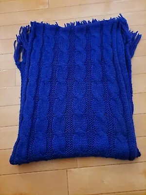 Blue Cable Knit Scarf From Aldo In Excellent Condition  • £3.99