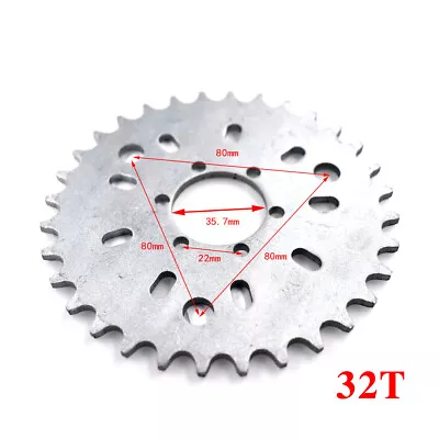 415 Chain Wheel Sprocket 32T 32 Tooth Motorized Gas Cycle Bicycle 80cc 50cc 60cc • $10.99