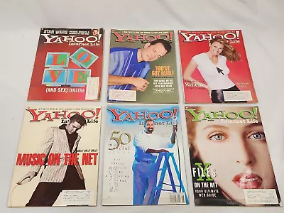 Yahoo Internet Life Magazine Lot 6 1998 1999 2 6 7 8 11 X-Files Elvis Bob Vila • $29.99