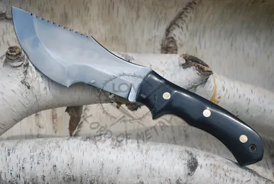 Lom Custom Handmade D2 Tool Steel G-10 Micarta Tracker Hunting Knife With Sheath • $90