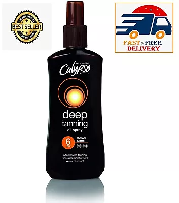 Calypso Deep Tanning Monoi Tahiti Oil Spray SPF6 200ML New Free Ship • £10.98