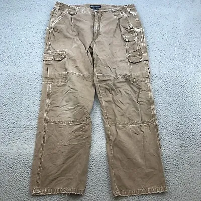 5.11 Tactical Cargo Pants 36x30 Brown Distressed Straight Leg Workwear 45346 • $16.99