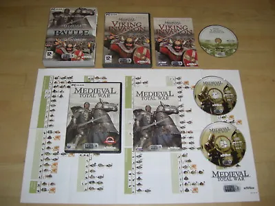 MEDIEVAL TOTAL WAR 1 Battle Collection Inc Base MTW Game + VIKING INVASION Pc • £6.75