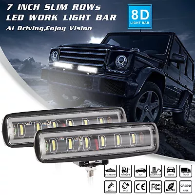 4x 7inch Led Work Light Bar Spot Flood Combo Reverse Lamp Offroad 7  4X4 • $40.28