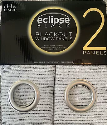 2 Panels- Eclipse Black- BLACKOUT WINDOW PANELS- 84 L X 37 W • $20