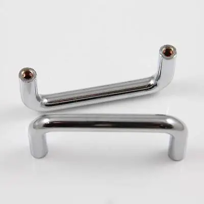 Solid D Shaped Handle  Stylish Chrome Cupboard Door Drawer / With Screws • £2.24