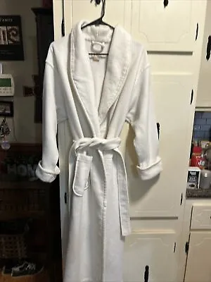 Victoria's Secret Vintage Ivory Micro Fleece Long Robe Women Size P/S Pockets • $14.99