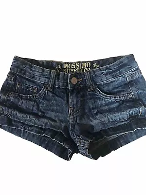 Mossimo Supply Co Women's Fit 6 Denim Midi Shorts Size 1 Y2k  90s Gothic Grunge • $9.06