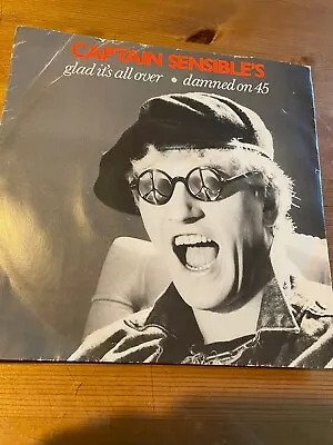 Captain Sensible Glad It's All Over 7  Single • £4