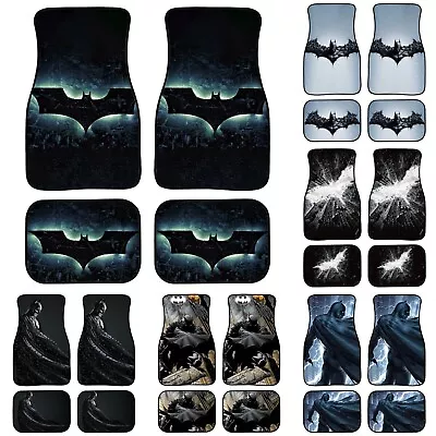 Batman 4PCS Car Floor Mats Liners Truck Front Rear Rugs SUV Rubber Carpets Gift • $76.94