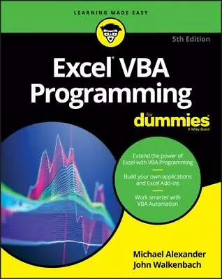 $18.11 • Buy Excel VBA Programming For Dummies By Alexander, Michael; Walkenbach, John