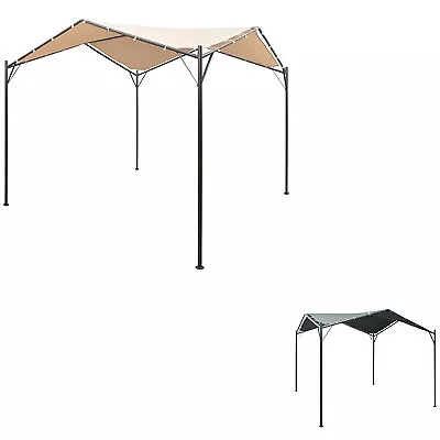 Gazebo Pavilion Tent Canopy Marquee Steel Beige/Anthracite 3x3/4x4 M VidaXL • $221.99