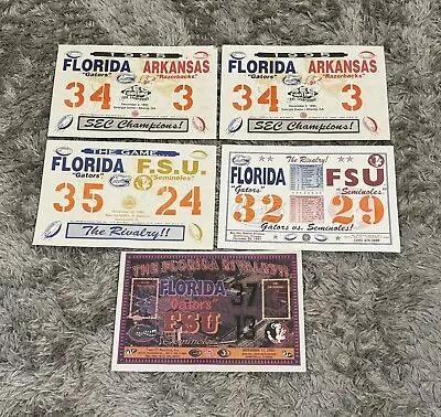 (5) Florida Gators Scorecards Posters FSU 1995 1997 2001 SEC Championship • $34.99