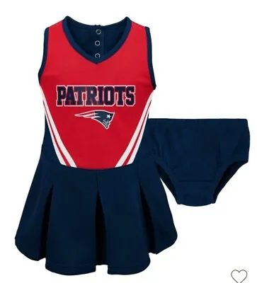 $22.99 • Buy New England Patriots NFL Toddler Girls' 2pc Cheerleader Outfit Dress Set: 2T-4T