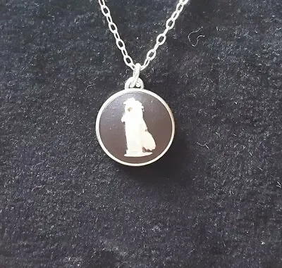 £24 • Buy Wedgwood Black Jasper Small Silver Pendant With Chain .