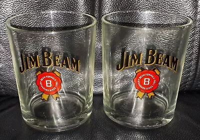 Pair Of Rare Collectable Jim Beam Bourbon Glasses In Great Used Condition • $40