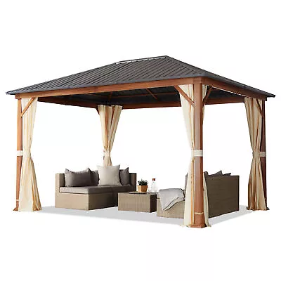 3x4m Garden Gazebo Forest Superior With Oak Finish Waterproof With 4 Sidewalls • £1650