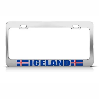 License Plate Frame Iceland Flag Country Car Accessories Stainless Steel • $19.99