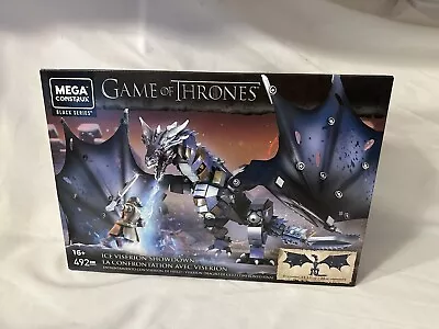 New Mega Construx Bloks Ice Dragon Viserion Showdown Game Of Thrones GMN74 • $300
