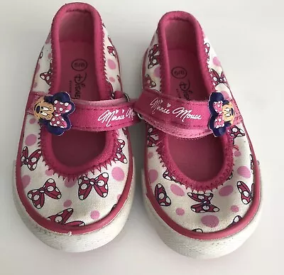 Disney Parks  Minnie Baby Girl Size 5 Canvas Adjustable Shoes • $6.95