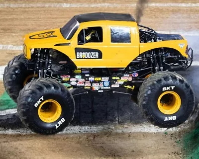 Brodozer Monster Truck Running On Track 8x10 Glossy Photo #b2 • $2.69