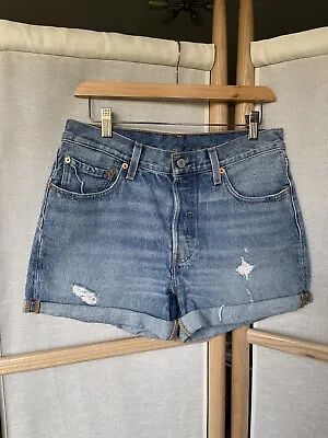 Levis 501 Cut Off Denim Shorts Size 28 • £20