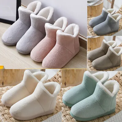 £14.79 • Buy Ladies Slippers Women Mid Memory Foam Fur Thermal Ankle Boots Warm Shoes Size