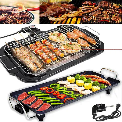 £40.69 • Buy Electric Teppanyaki Grill Table Top Griddle BBQ Barbecue Non-Stick Plate Garden 