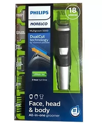 Philips Norelco Multigroom Series 5000 Dual Cut All-in-One Trimmer MG5750/49 NEW • $98.25