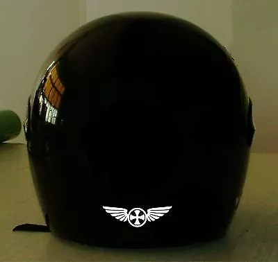 Iron Cross Wings  Motorcycle Helmet Reflective Decal.2 For 1 Price • $11.99