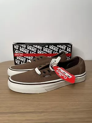 VANS Authentic Unisex Sepia/Marshmallow Canvas Low Top Shoes M 6 Wo's 7.5 24cm • $25