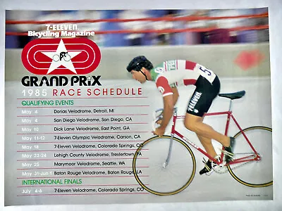 Team 7-Eleven Poster 1985 Serotta Murray 17x23  Bicycling Track Race Series NOS • $67.50