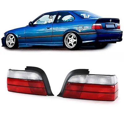 For BMW 3er E36 Coupe Cabrio 1990-1999 Rear Lights Left+Right IN Red White • $153.10