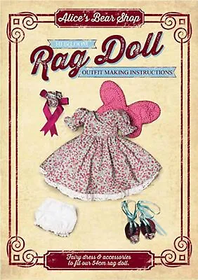Rag Doll Pattern & Instruction Booklet - Fairy Outfit To Fit Our 54cm Rag Doll • £10