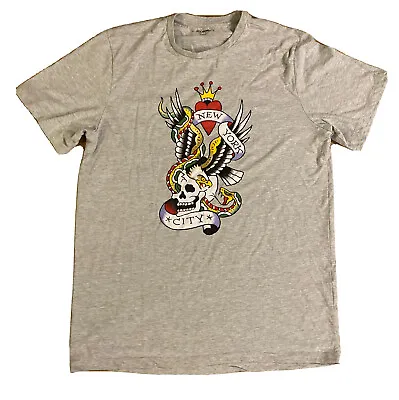 Ed Hardy Mens New York City Printed T-shirt Sz L/XL • $12.99