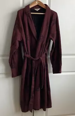 Vintage Woolrich Men’s Robe XXL Moose Black Burgundy 100% Cotton 7541 • $44.97