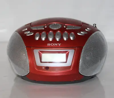 Vintage Sony CFD E75 Portable BOOMBOX CD Player AM FM Radio Cassette Tested • $34.99