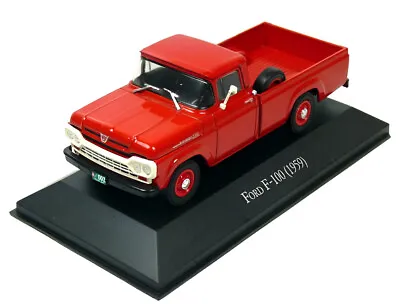 Ford F100 Pickup 1959 Red 1:43 Scale Diecast Model (LX42) • $36.18