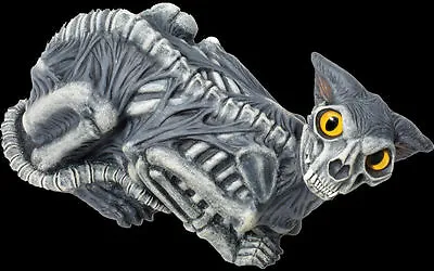 Zombie Cat Halloween Decoration Prop Gory Blood Skeleton Full Size Latex Rubber • £12.99
