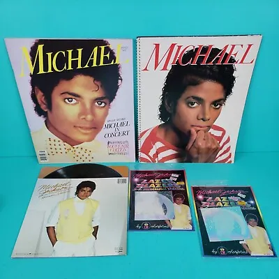 Vintage Bundle Lot Of 1984 Michael Jackson Tour Memorabilia Books Stickers A • $29.95